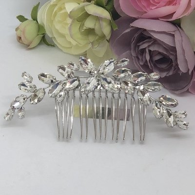 MIRNA - Silver Wedding Bridal Hair Comb