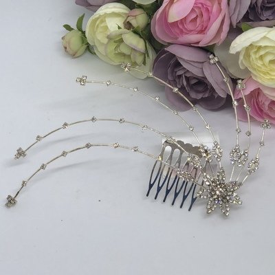 TESSA - Silver Wedding Bridal Hair Comb