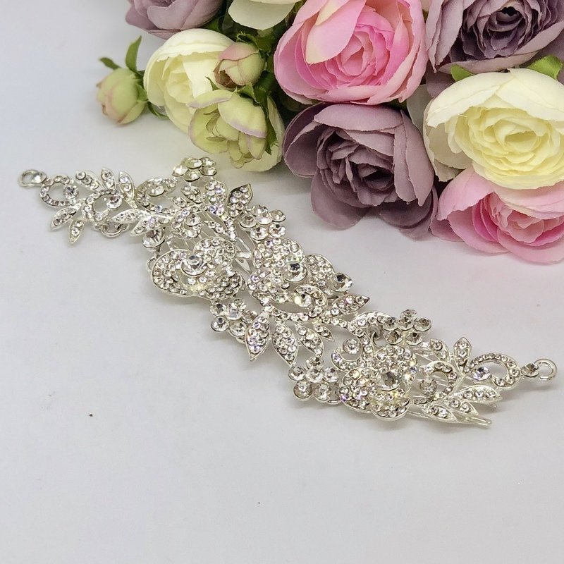 BEULA - Silver 2 comb Wedding Bridal Hair Comb