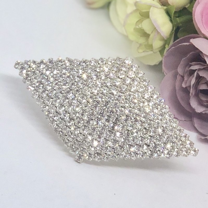 DIVINA - Silver Wedding Bridal Hair Comb