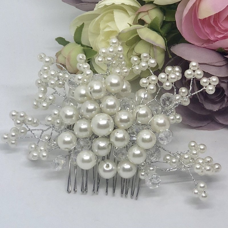 RACHAEL- Pearl Wedding Bridal Hair Comb