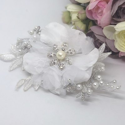EMMA - Flower Wedding Bridal Hair Comb