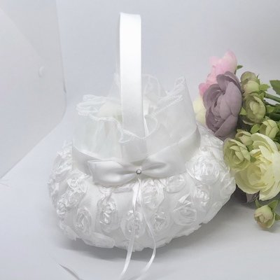 MIA - Ivory Flower Girl Basket