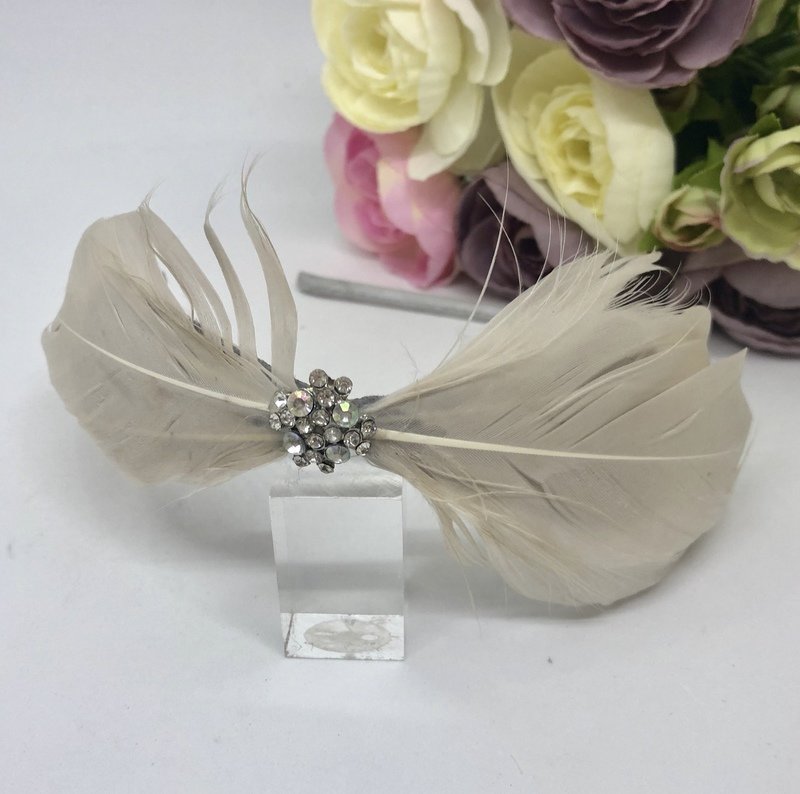 ADELE  - Feather Bridal Wedding Headband