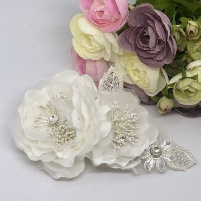 NARINA - Ivory Floral Wedding Bridal Hair Piece