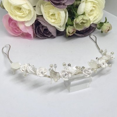 KELLIE - Resin Rose Wedding Bridal Head Piece