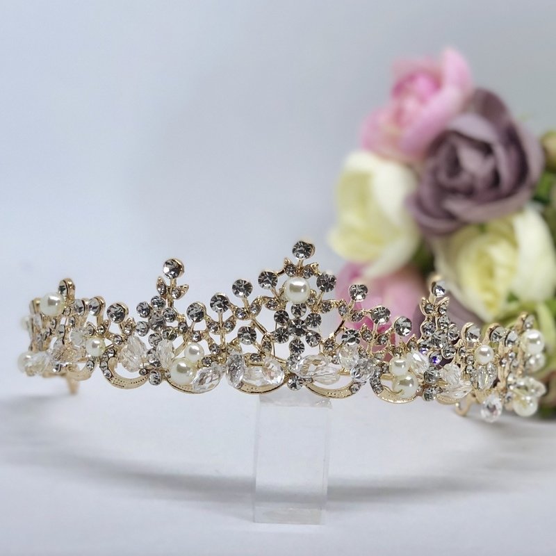 IMELDA - Rose Gold Tiara Crown