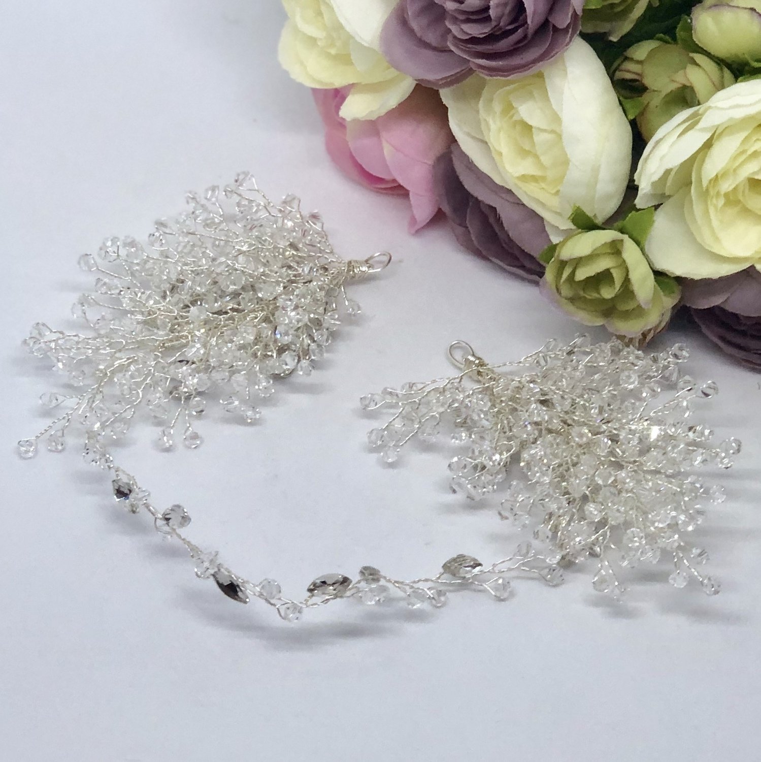 GABBY - Crystal Beaded Wedding Bridal Head Piece