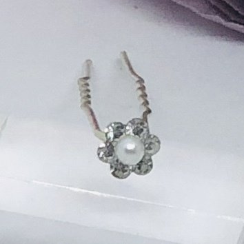 TATE - Set of 6 Silver Pearl Flower Bridal Hair Pins
