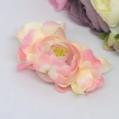 CORAL - Coral/Pink Wedding Bridal Hair Piece