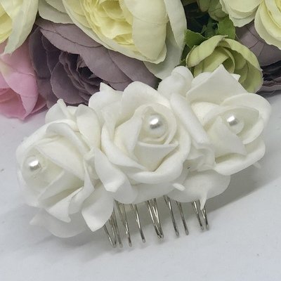 DORIS - Rose Wedding Bridal Hair Comb