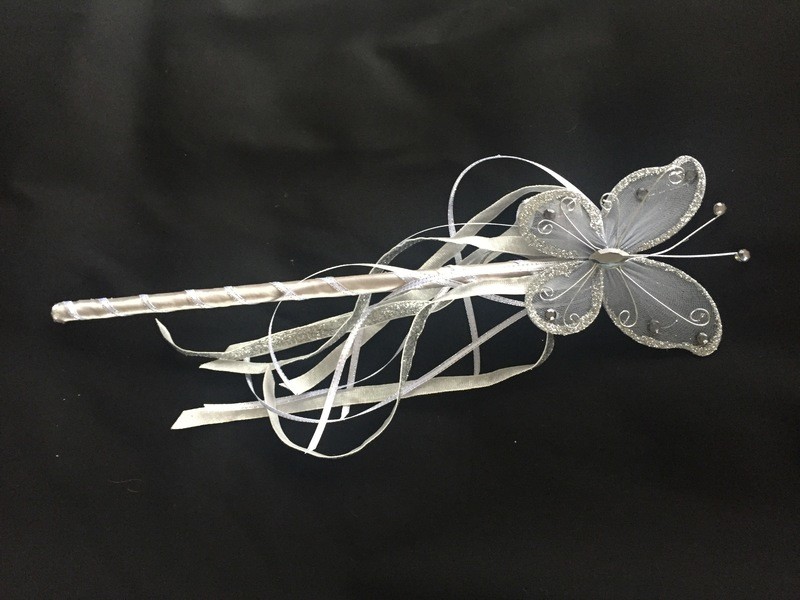 BELLE - Butterfly Flower Girl Ribbon Wand