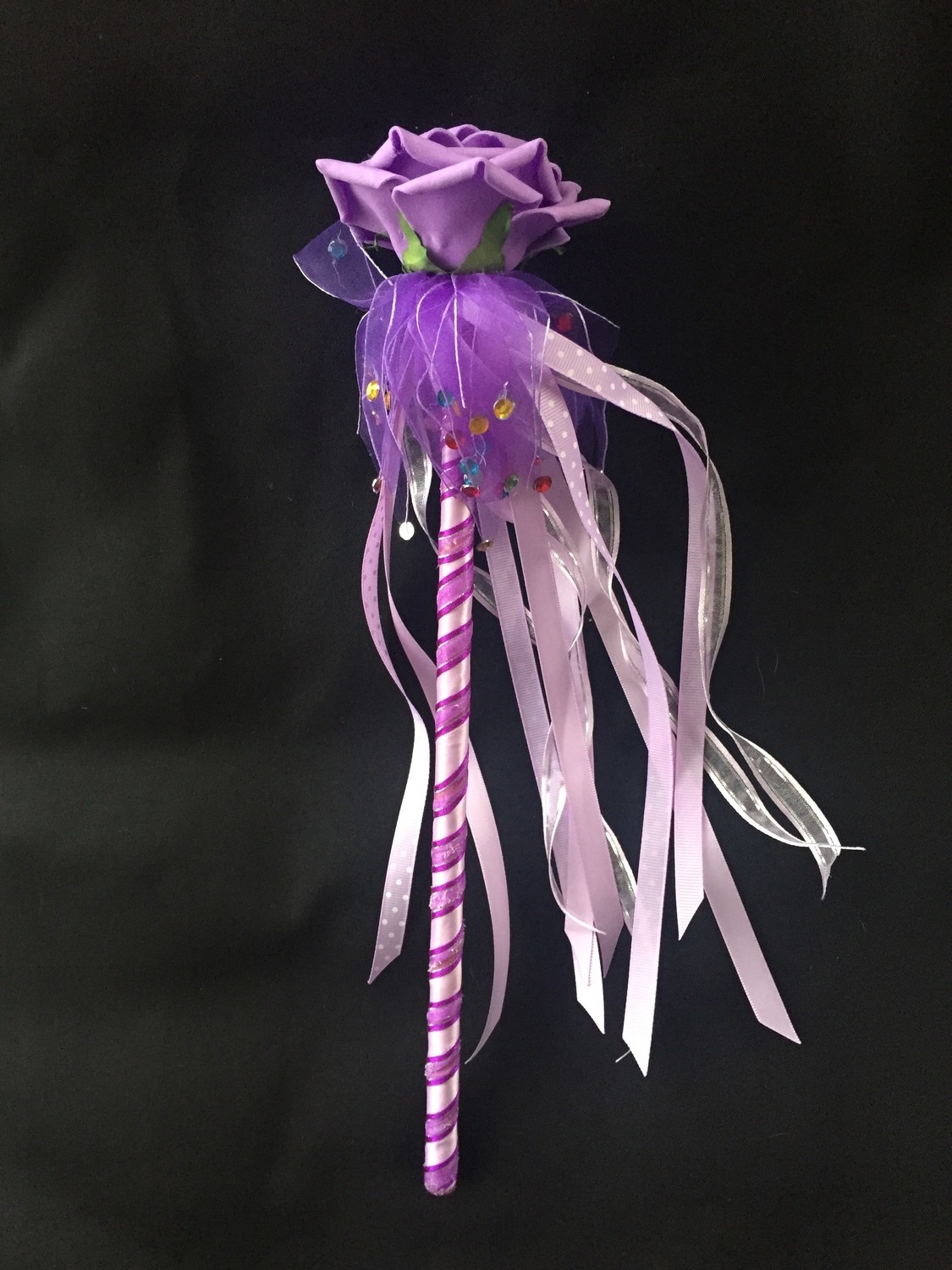 MIA - Real Touch Rose Flower Girl Ribbon Wand