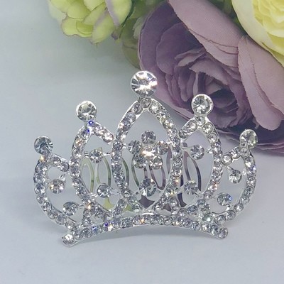MURIEL - Silver Crystal Junior Tiara Comb