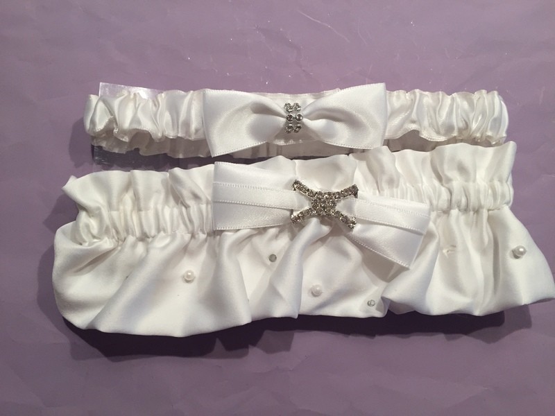 Halle - Satin Bridal Wedding Garter Set