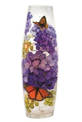 Tall floral vase with butterflies lamp Tall floral vase with butterflies lamp