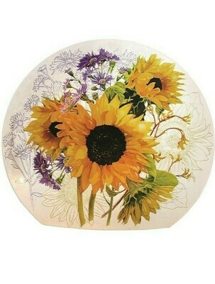 Garden Flower Orb Lamp W/ Sunflowers Garden Flower Orb Lamp W/ Sunflowers