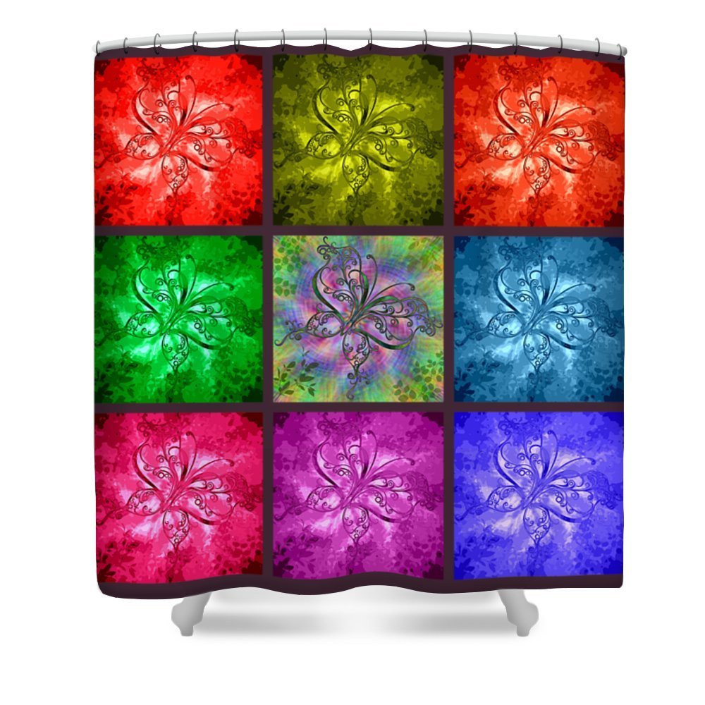 Scrollfly Nuvo Shower Curtain (71" wide x 74" tall - 12 holes for hooks) 100% Polyester