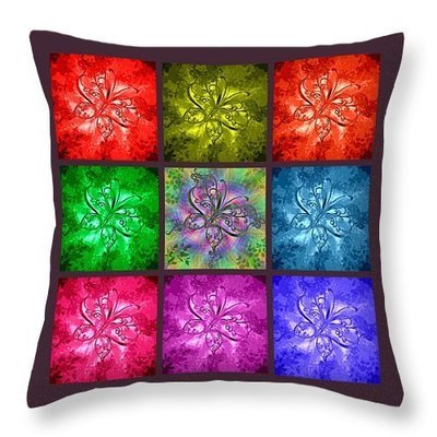 Scrollfly Nuvo Pillow (14" x 14" concealed zipper / design on both sides) 100% cotton