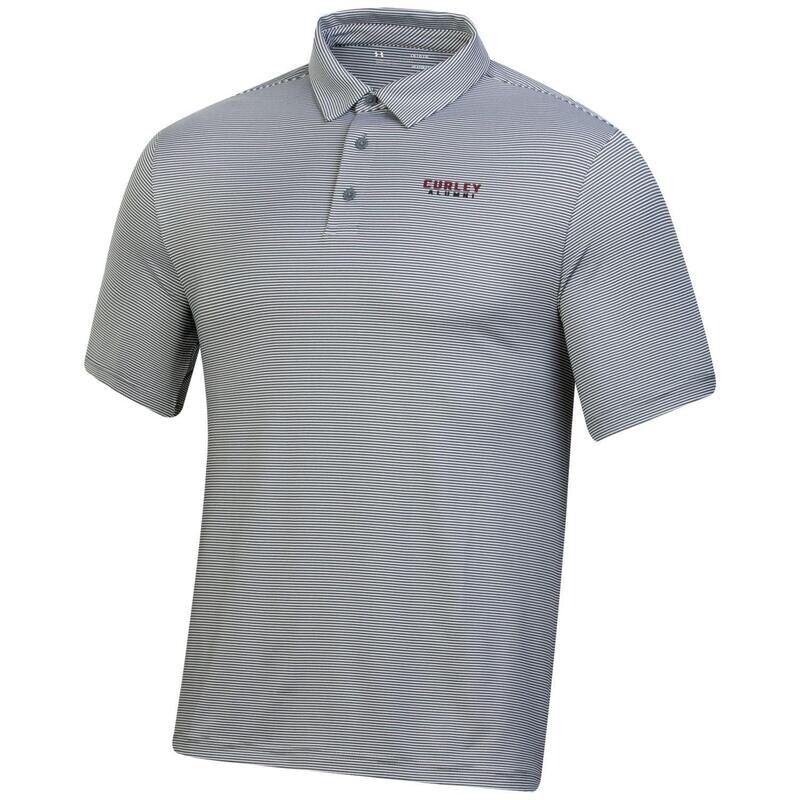 UA Alumni Gray Striped Golf Polo L