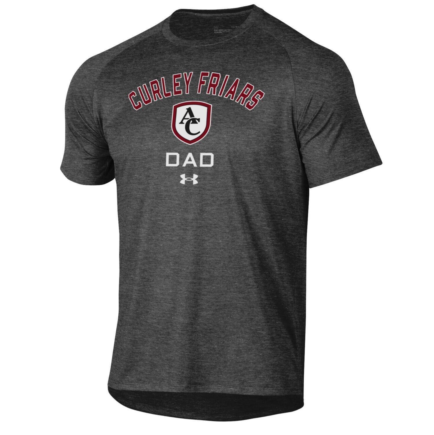 UA Curley Dad Tech Tee Short Sleeve (Charcoal) Size Large