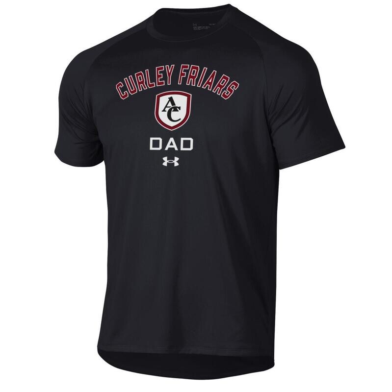 UA Curley Dad Tech Tee Short Sleeve (Charcoal) Size 2XL