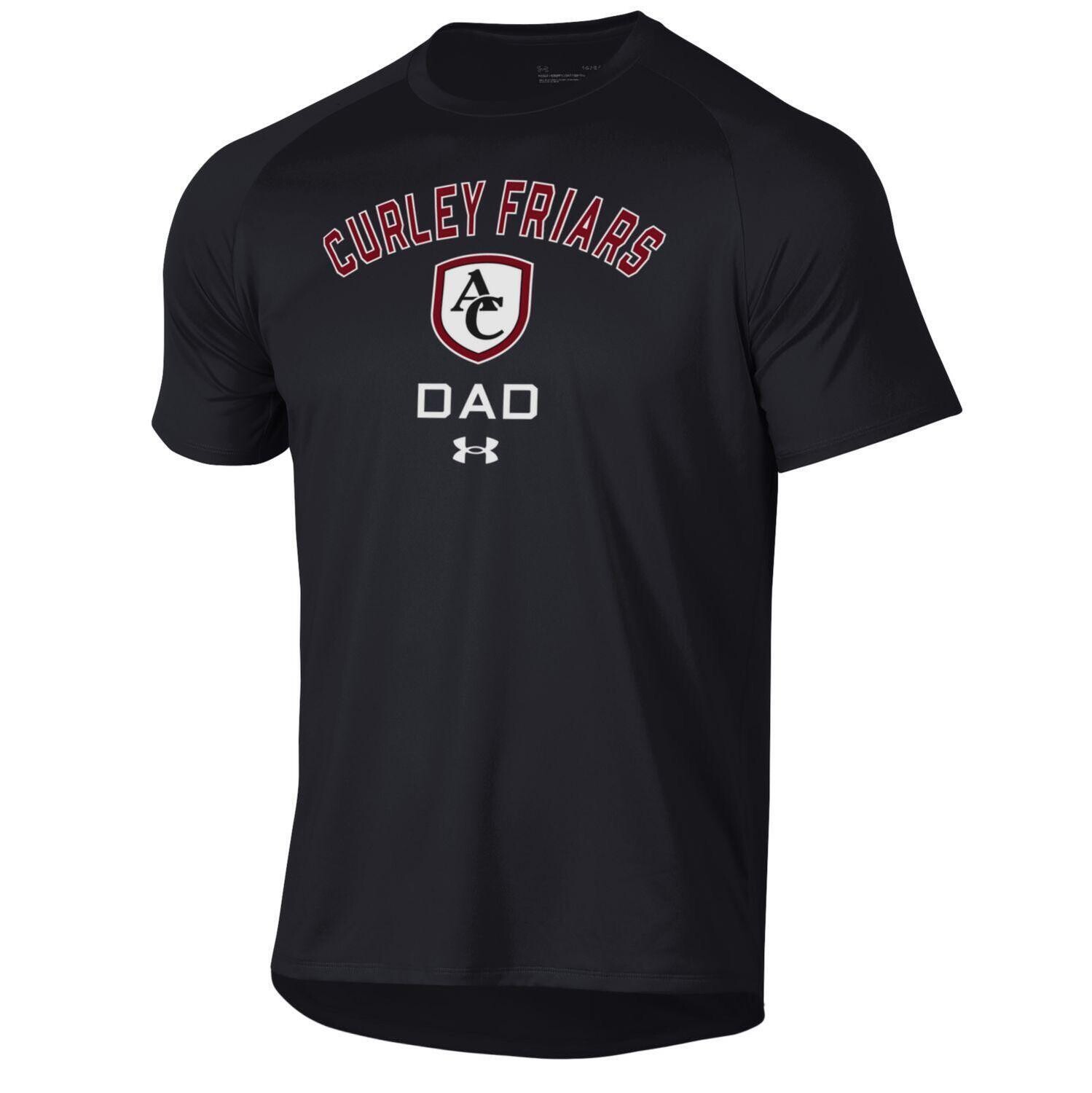 UA Curley Dad Tech Tee Short Sleeve (Black) Size Large