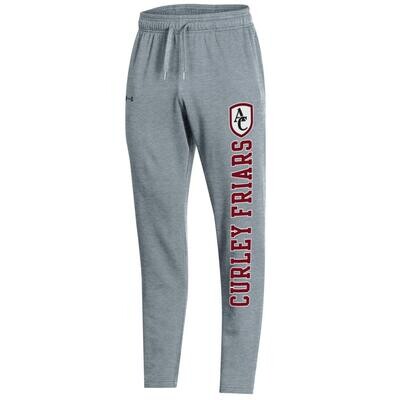 UA Fleece Open Bottom Sweatpants Light Gray W\Leg Logo XXL
