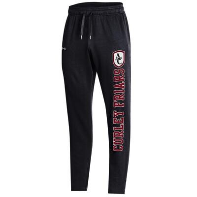 UA Fleece Open Bottom Sweatpants Black W\Leg Logo S