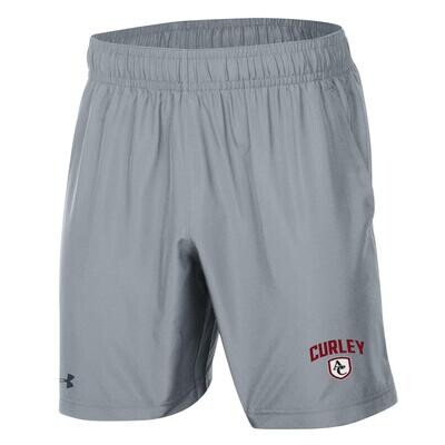 UA Gray 100% Polyester 7 Inch Shorts S