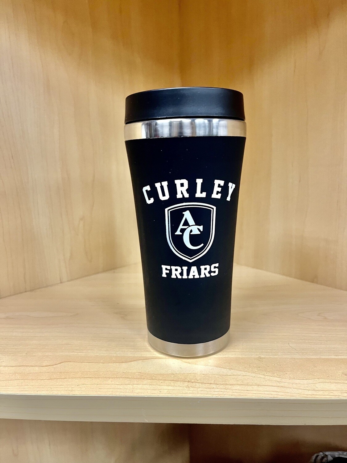 Curley W\shield Black 16 Oz. Travel Tumbler