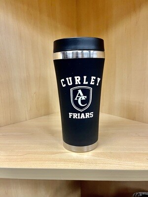 Curley W\shield Black 16 Oz. Travel Tumbler