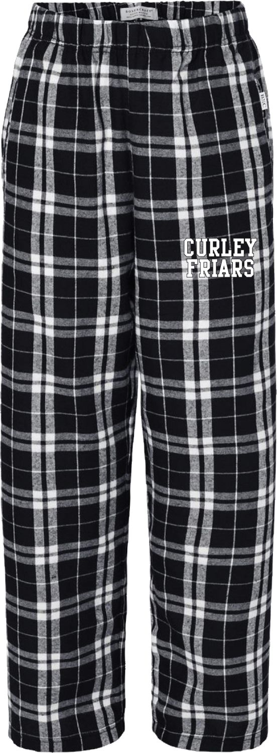 Youth Black & White Plaid Flannel PJ Pants -YS