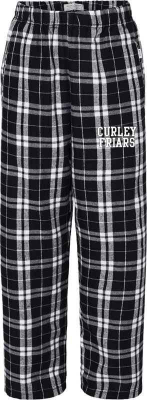 Youth Black & White Plaid Flannel PJ Pants -YS