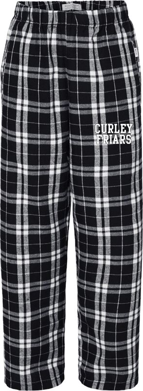 Youth Black & White Plaid Flannel PJ Pants -YM