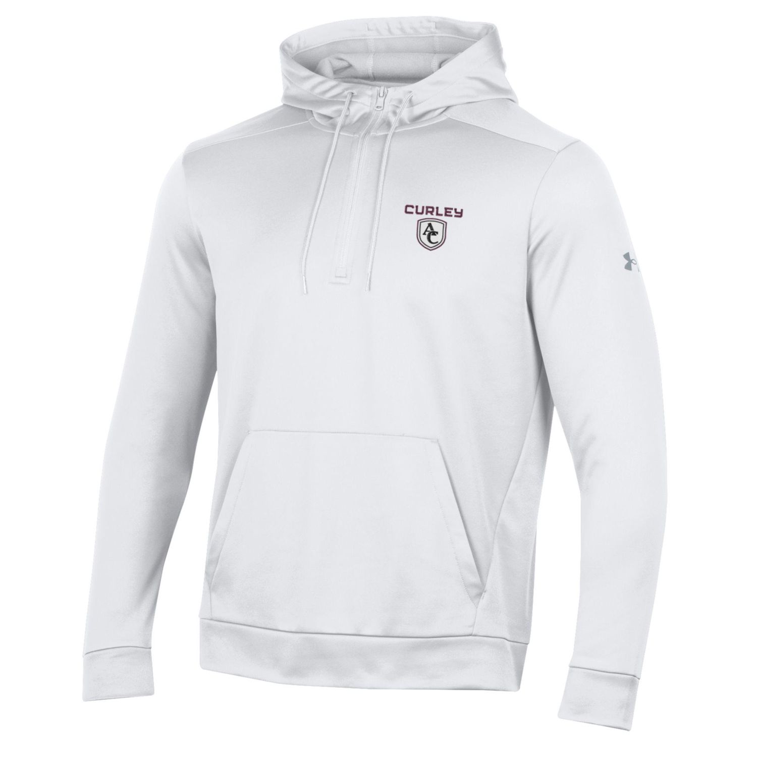 UA Fleece 1\4 Zip W\ Hood White M