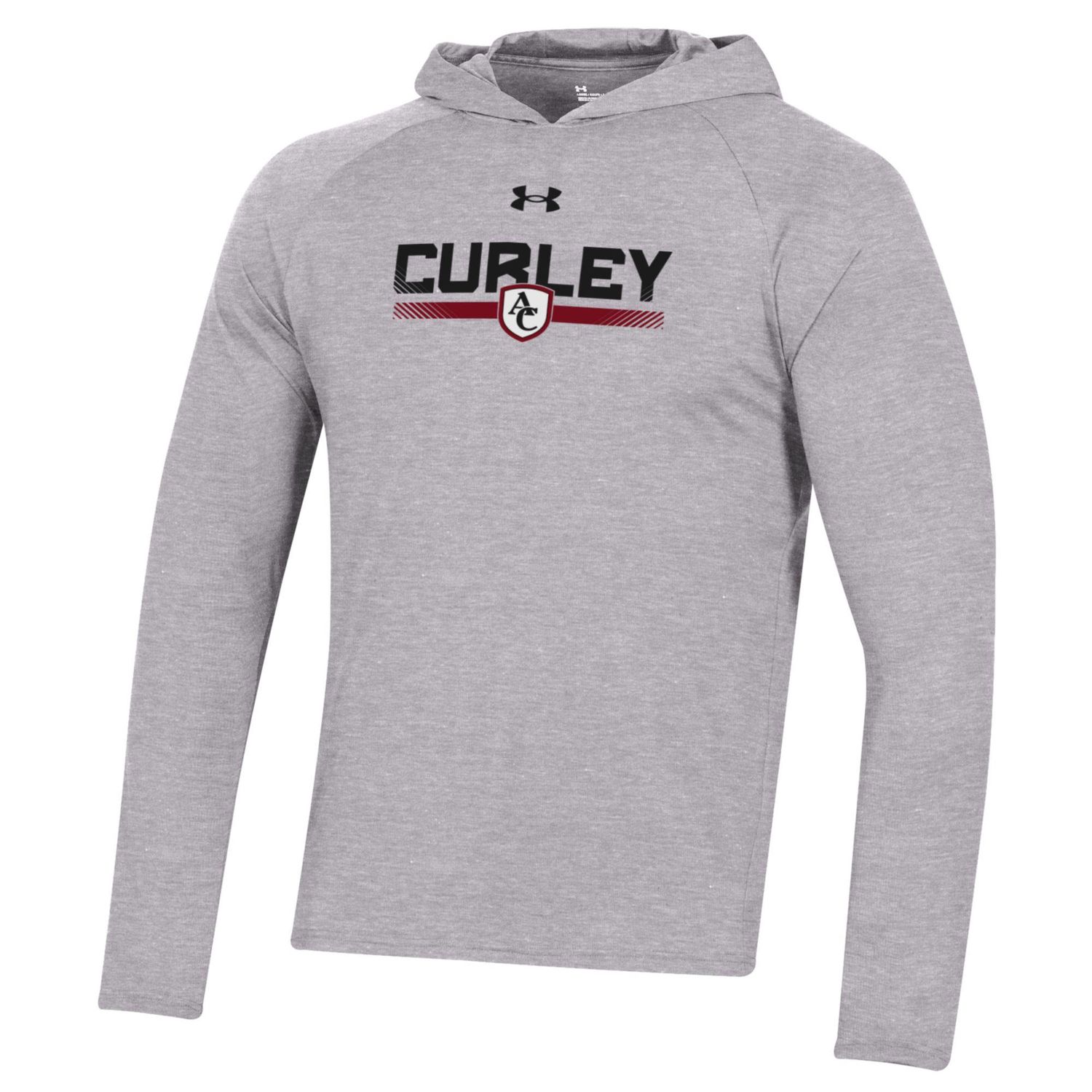 UA LS Hooded Tech Tee Gray M