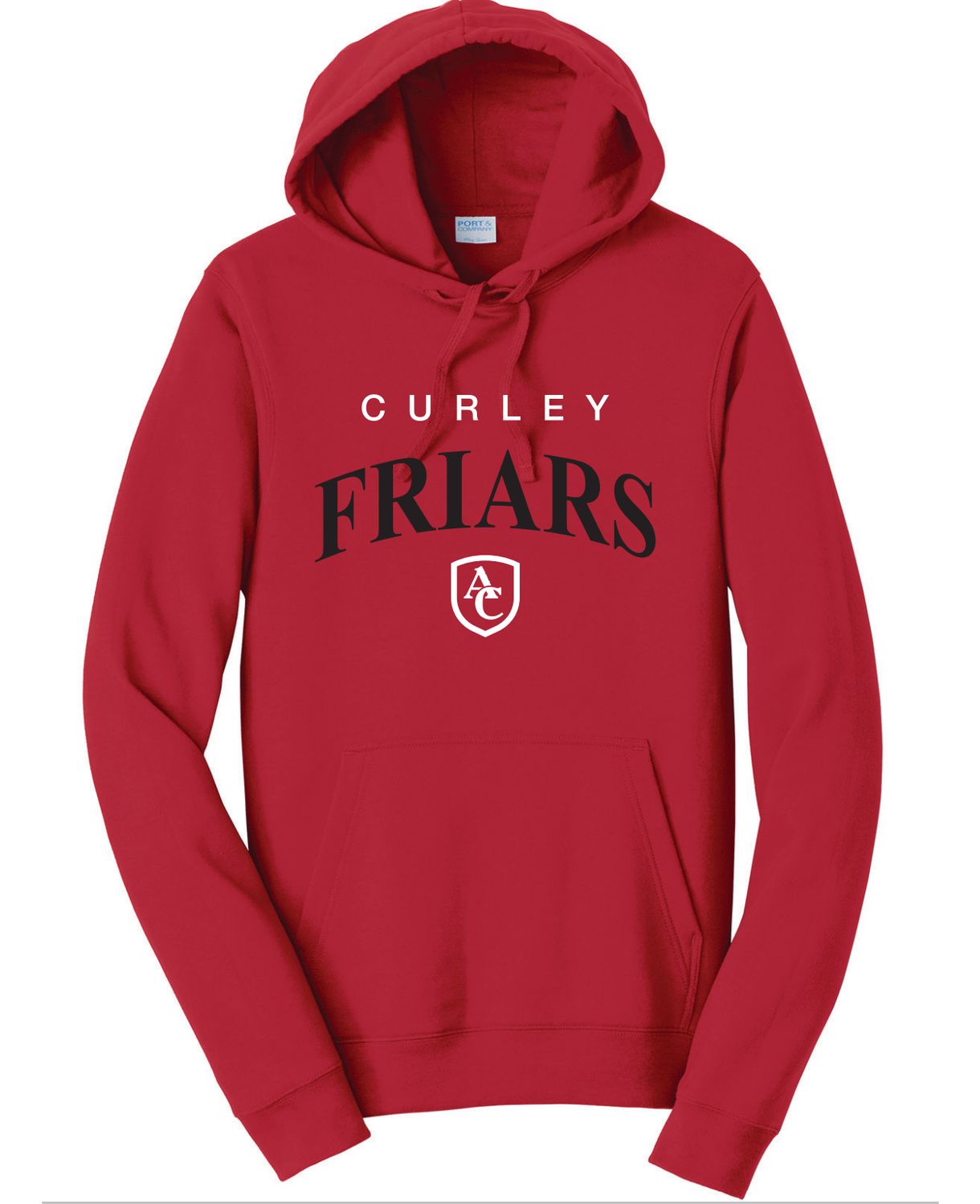 Curley Friars Basic Hood- Red - M