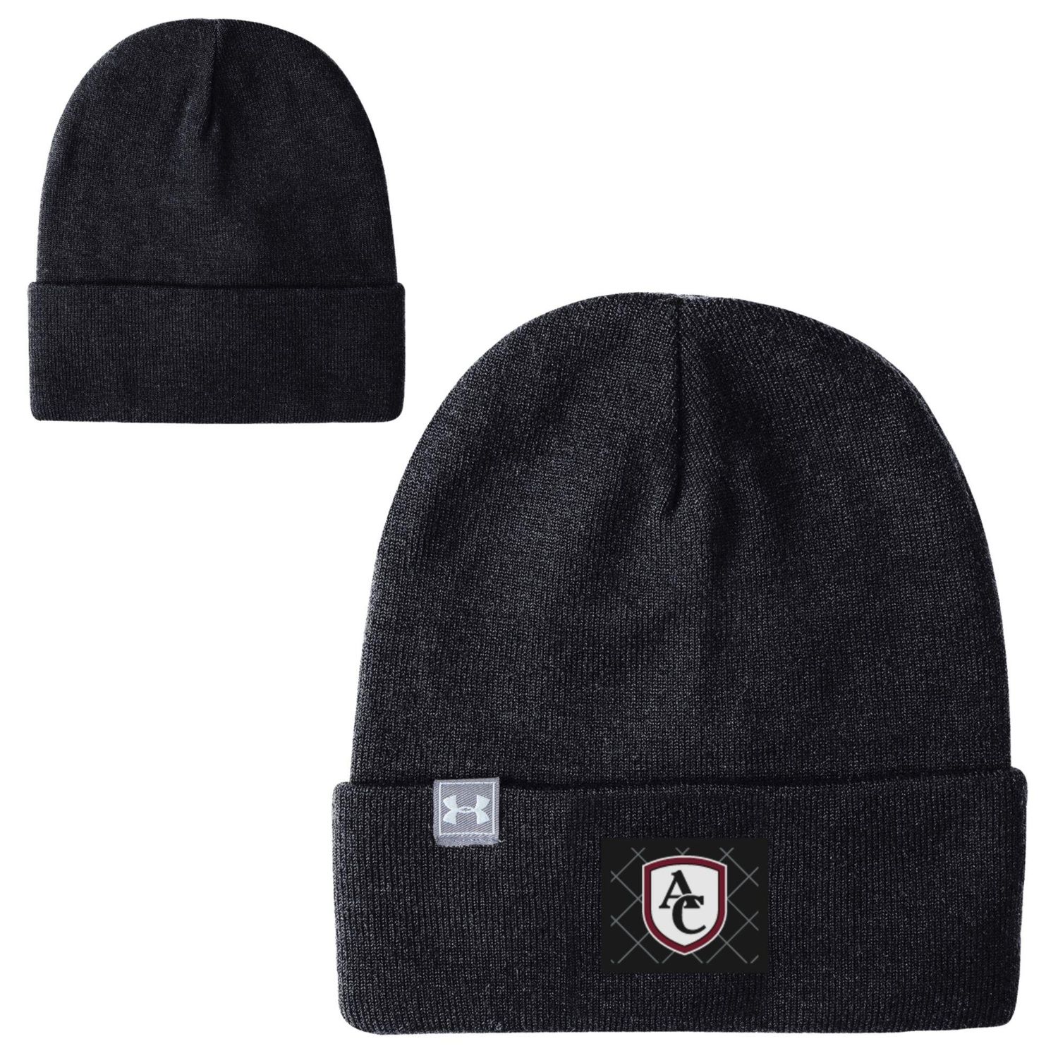 UA Black Beanie w/ Shield Patch