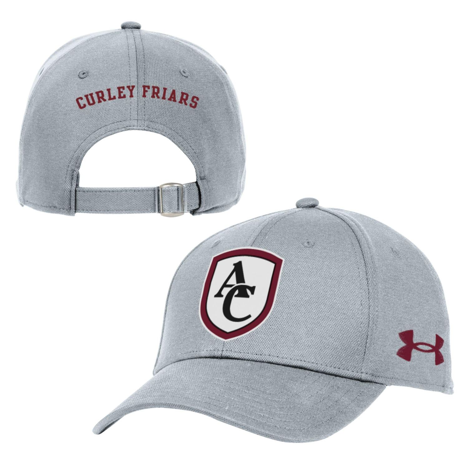 UA Mens Blitzing Adj Hat w/ Stiched Shield - Steel Heather