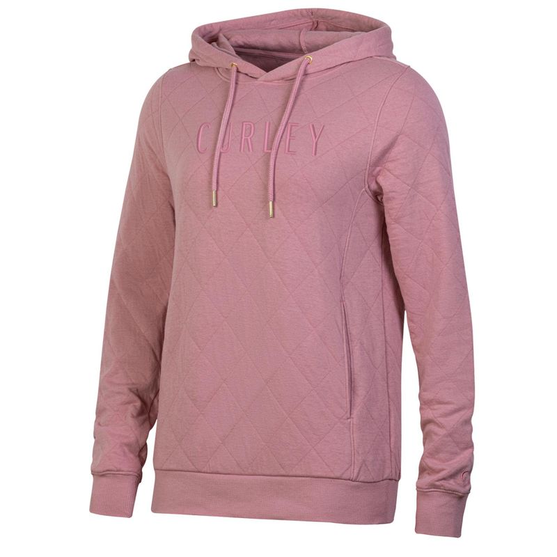 Womens Quilted Hoodie Dessert Rose Curley Stitch M