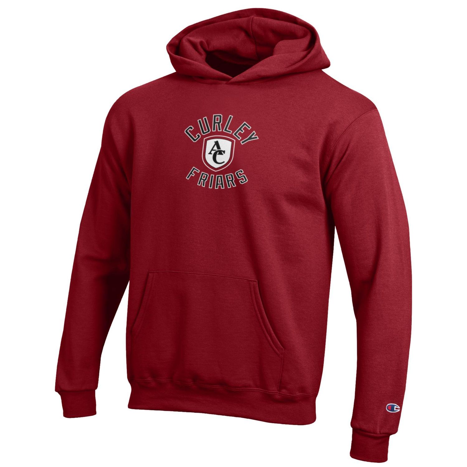 Champion YOUTH Maroon Curley Friars Hoodie -YM