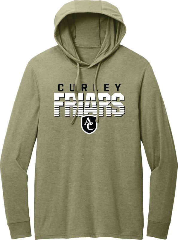 Curley Friars Tri-Blend Hooded Tee - Olive - M