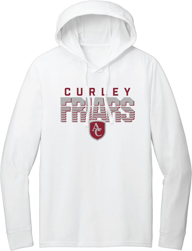 Curley Friars Tri-Blend Hooded Tee - White - M