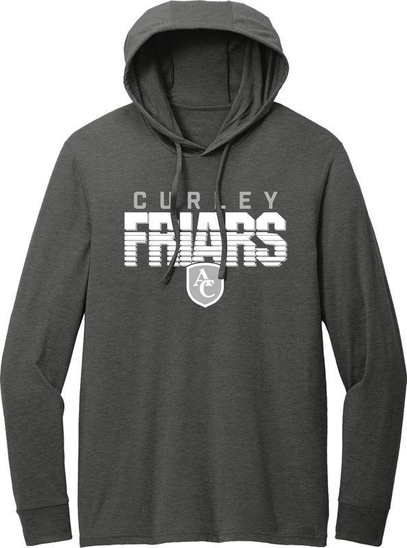 Curley Friars Tri- Blend Hooded Tee - Black - 2XL
