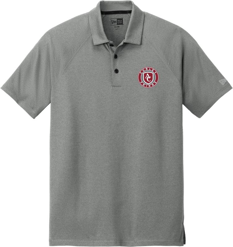 New Era (College House) Shadow Grey Heather Short-Sleeve Polo w/AC Curley Friars Patch M