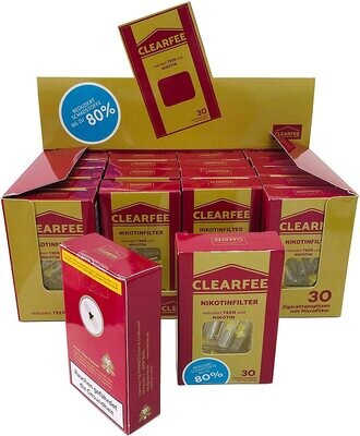 Clearfee Mundstück Nikotinfilter, Zigarettenfilter (1 Display=20x30er Pack)