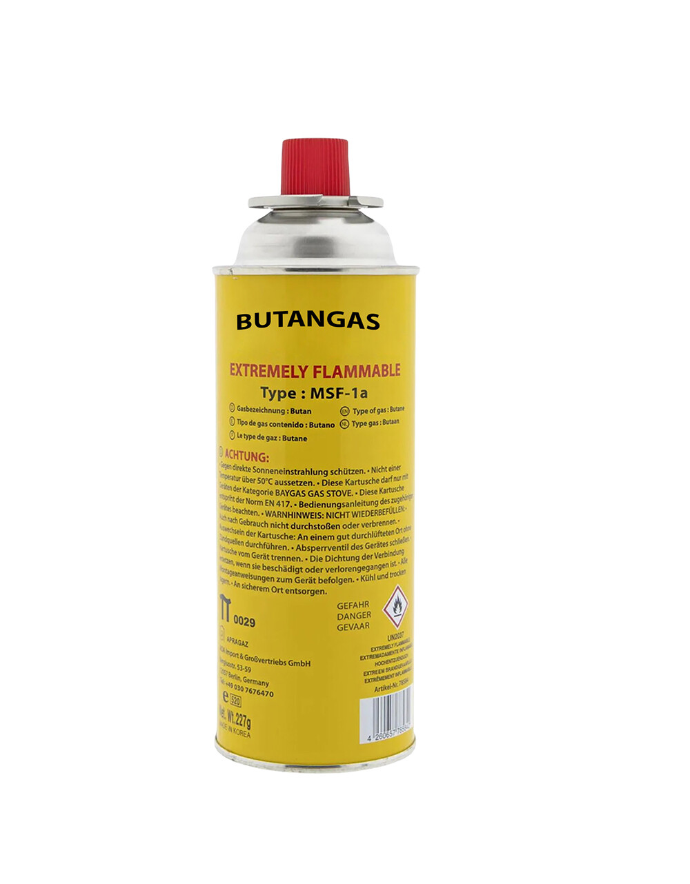 Butan Gaskartusche , 227g Flasche