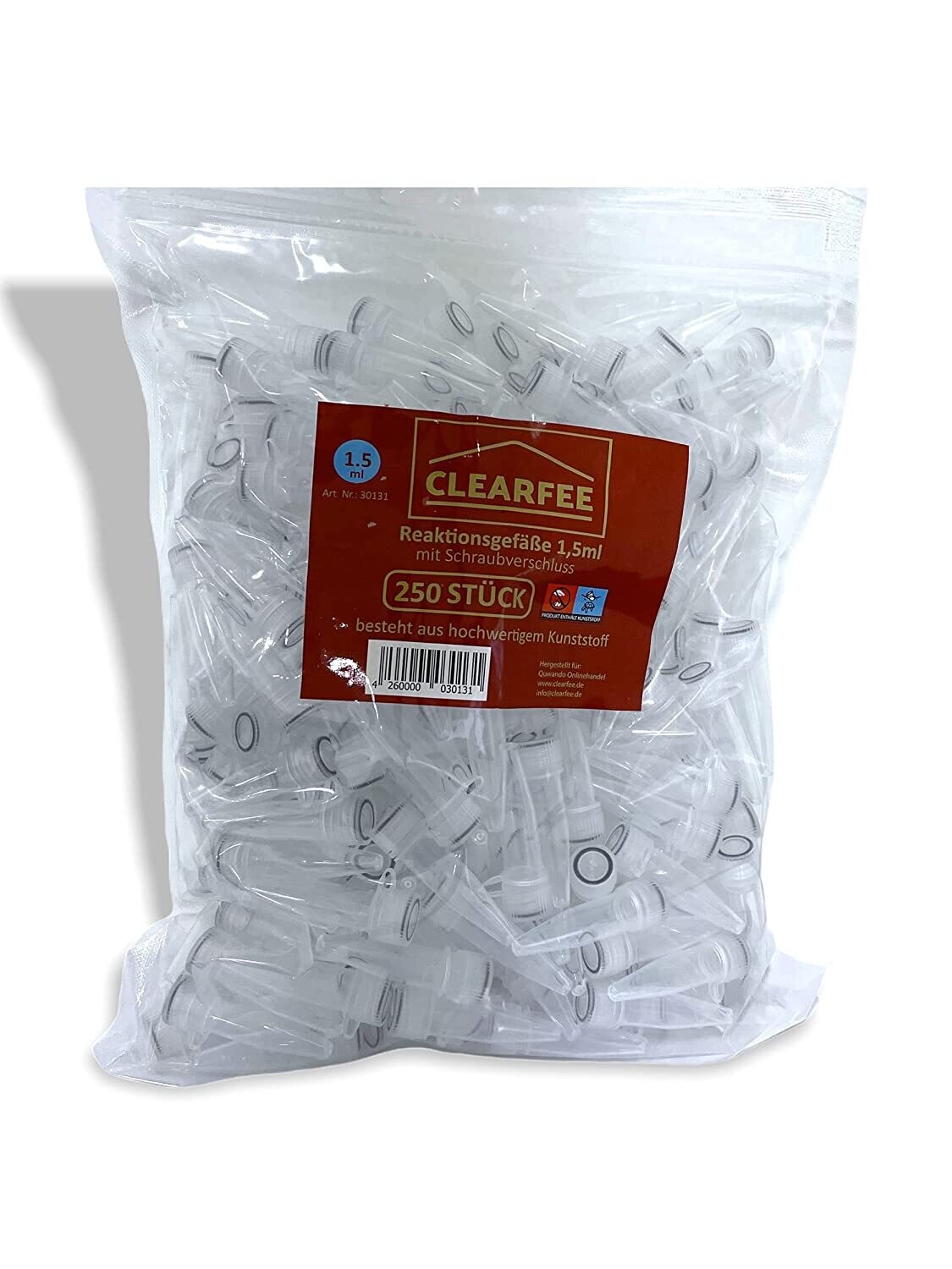 Clearfee Reaktionsgefäße mit Schraubverschluss 250er pack