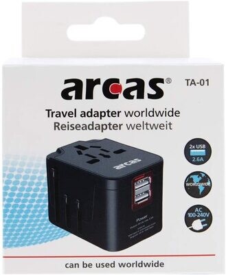 Weltstecker Reiseadapter mit 2 USB, für mehr als 150 Ländern